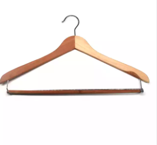 Professional premium cedar/ beech wood coat hanger for men and ladies coat hot sell wooden suit hanger with pant bar WHB06
