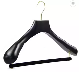 Professional hot sell solid wood coat hanger bold wide shoulder European and American style wooden hanger WHB10