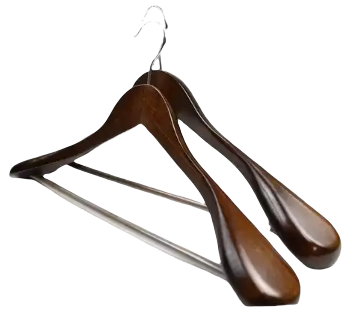Professional hot sell wooden clothes hanger wide shoulder with flat hook luxury style wooden hanger WHB11